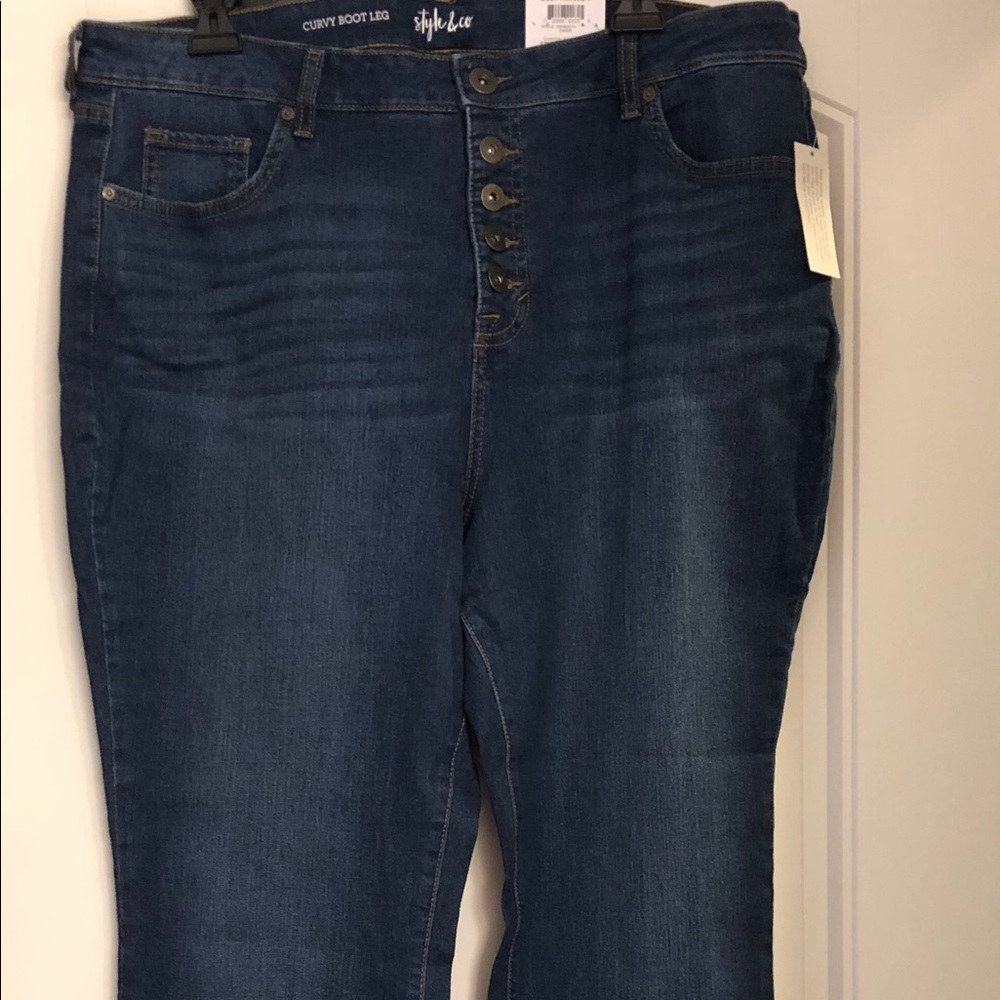 Style & co. Curvy boot leg jeans